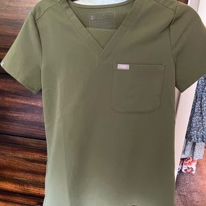 Figs Dark Olive Scrub Set